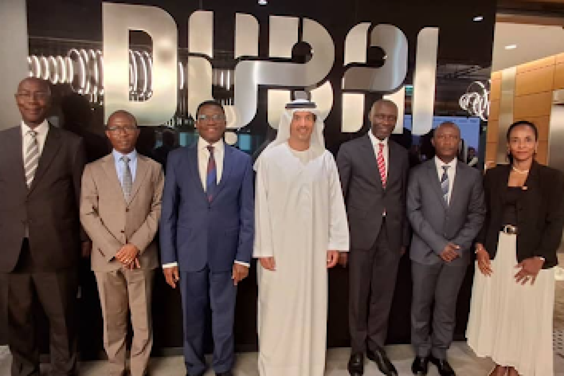  The Katikkiro with his delegation; center is Dubai’s Minister of Tourism